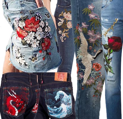 Embroidered Jeans